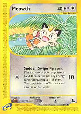 078 / 144 Meowth comune (EN) -NEAR MINT-