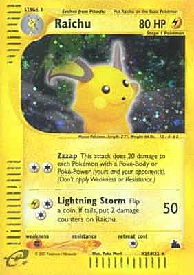 H25 / H32 Raichu rara foil (EN) -NEAR MINT-