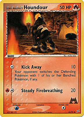 63 / 95 Team Magma's Houndour comune (EN) -NEAR MINT-