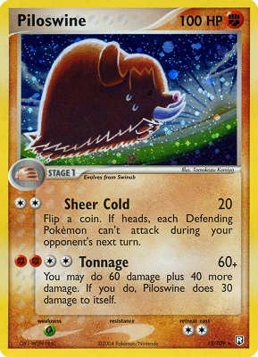 013 / 109 Piloswine rara foil (EN) -NEAR MINT-
