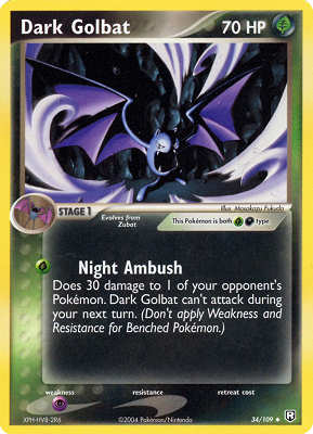 034 / 109 Dark Golbat non comune (EN) -NEAR MINT-