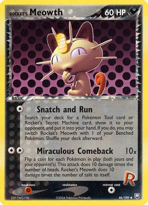 046 / 109 Meowth non comune (EN) -NEAR MINT-