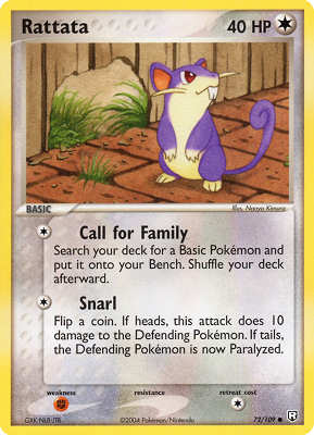 072 / 109 Rattata comune (EN) -NEAR MINT-