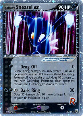 103 / 109 Rocket's Sneasel EX rara ex foil (EN) -NEAR MINT-