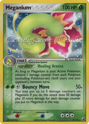 009 / 115 Meganium rara foil (EN) -NEAR MINT-