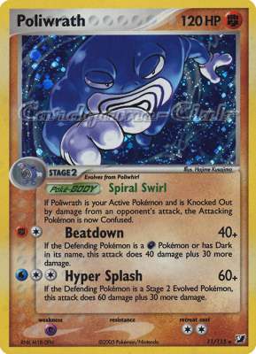 011 / 115 Poliwrath rara foil (EN) -NEAR MINT-