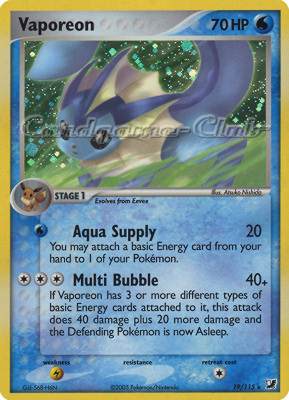 019 / 115 Vaporeon rara foil (EN) -NEAR MINT-