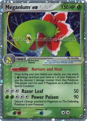 106 / 115 Meganium EX rara ex foil (EN) -NEAR MINT-
