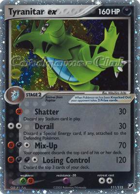 111 / 115 Tyranitar EX rara ex foil (EN) -NEAR MINT-