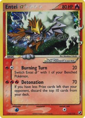 113 / 115 Entei "Star" rara "star" foil (EN) -NEAR MINT-