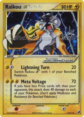 114 / 115 Raikou "Star" rara "star" foil (EN) -NEAR MINT-