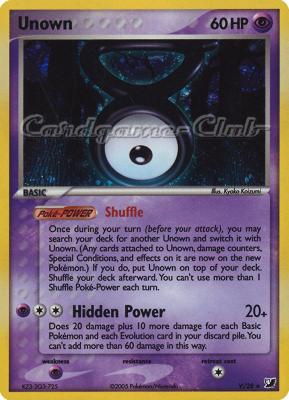 V / 28 Unown rara foil (EN) -NEAR MINT-