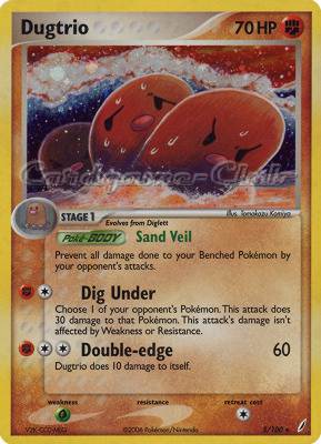 005 / 100 Dugtrio rara foil (EN) -NEAR MINT-