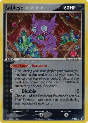 010 / 100 Sableye rara foil (EN) -NEAR MINT-