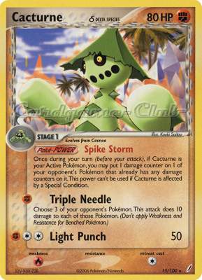 015 / 100 Cacturne Delta Species rara (EN) -NEAR MINT-