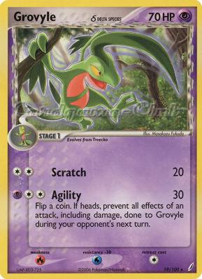 019 / 100 Grovyle Delta Species rara (EN) -NEAR MINT-