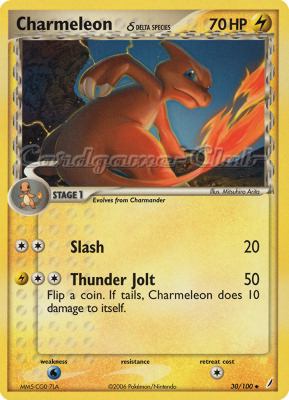030 / 100 Charmeleon Delta Species non comune (EN) -NEAR MINT-