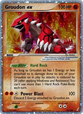 093 / 100 Groudon EX rara ex foil (EN) -NEAR MINT-