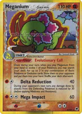 004 / 101 Meganium Delta Species rara foil (EN) -NEAR MINT-