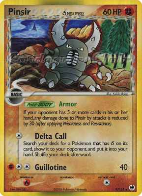 009 / 101 Pinsir Delta Species rara foil (EN) -NEAR MINT-