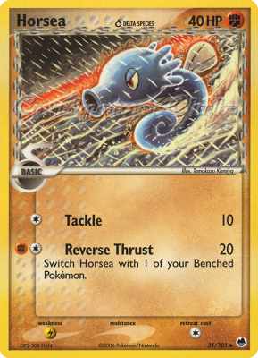 031 / 101 Horsea Delta Species non comune (EN) -NEAR MINT-