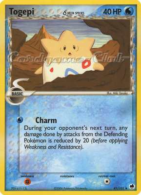 041 / 101 Togepi Delta Species non comune (EN) -NEAR MINT-