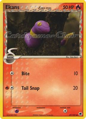 047 / 101 Ekans Delta Species comune (EN) -NEAR MINT-