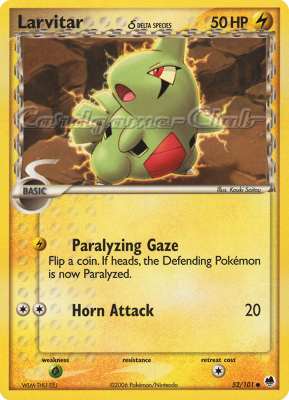 052 / 101 Larvitar Delta Species comune (EN) -NEAR MINT-