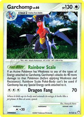 009 / 123 Garchomp LV.66 rara foil (EN) -NEAR MINT-