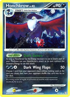 010 / 123 Honchkrow LV.42 rara foil (EN) -NEAR MINT-