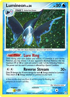 011 / 123 Lumineon LV.34 rara foil (EN) -NEAR MINT-