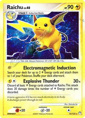 015 / 123 Raichu LV.40 rara foil (EN) -NEAR MINT-