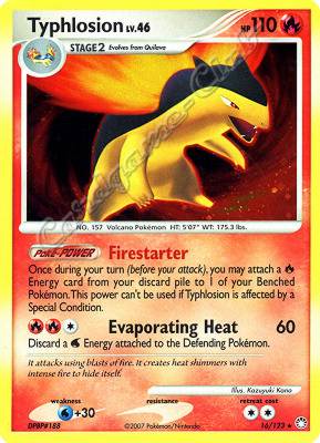 016 / 123 Typhlosion LV.46 rara foil (EN) -NEAR MINT-