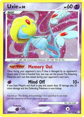 018 / 123 Uxie LV.50 rara foil (EN) -NEAR MINT-