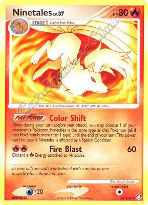 032 / 123 Ninetales LV.37 rara (EN) -NEAR MINT-