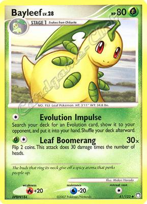 041 / 123 Bayleef LV.28 non comune (EN) -NEAR MINT-