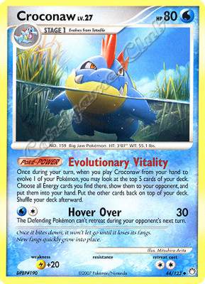 044 / 123 Croconaw LV.27 non comune (EN) -NEAR MINT-