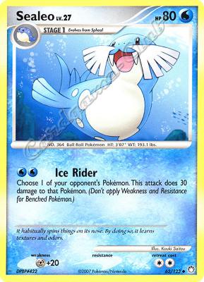 062 / 123 Sealeo LV.27 non comune (EN) -NEAR MINT-