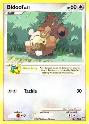073 / 123 Bidoof LV.11 comune (EN) -NEAR MINT-