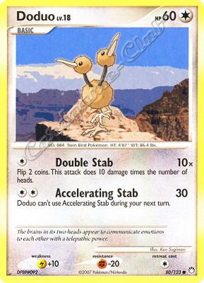 080 / 123 Doduo LV.18 comune (EN) -NEAR MINT-