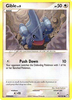 085 / 123 Gible LV.9 comune (EN) -NEAR MINT-