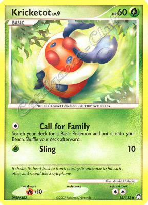 086 / 123 Kricketot LV.9 comune (EN) -NEAR MINT-