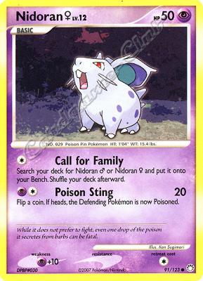 091 / 123 Nidoran LV.12 comune (EN) -NEAR MINT-