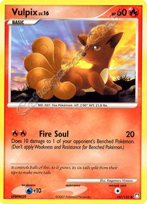 107 / 123 Vulpix LV.16 comune (EN) -NEAR MINT-