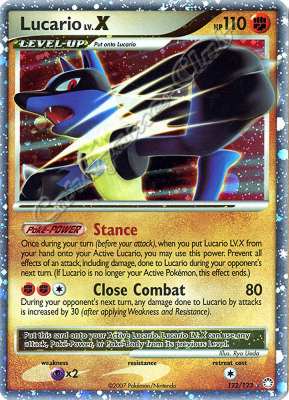 122 / 123 Lucario LV.X rara livello X foil (EN) -NEAR MINT-