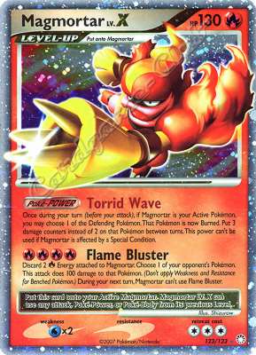 123 / 123 Magmortar LV.X rara livello X foil (EN) -NEAR MINT-