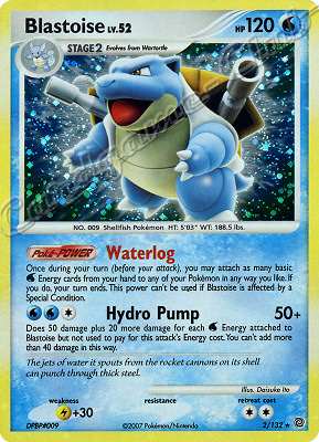 002 / 132 Blastoise LV.52 rara foil (EN) -NEAR MINT-