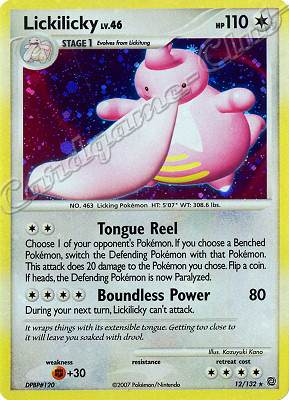 012 / 132 Lickilicky LV.46 rara foil (EN) -NEAR MINT-