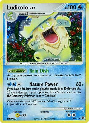 013 / 132 Ludicolo LV.47 rara foil (EN) -NEAR MINT-