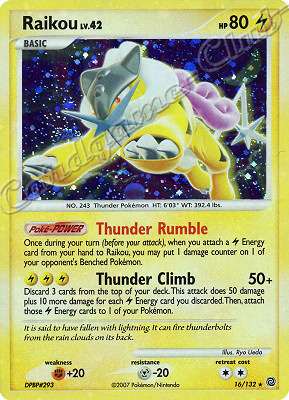 016 / 132 Raikou LV.42 rara foil (EN) -NEAR MINT-